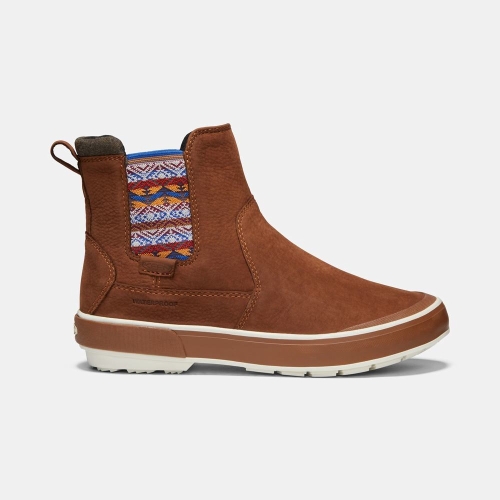 Bottes Keen Pas Cher | Chelsea Boots Keen Elsa II Waterproof Femme Marron (FRO671839)